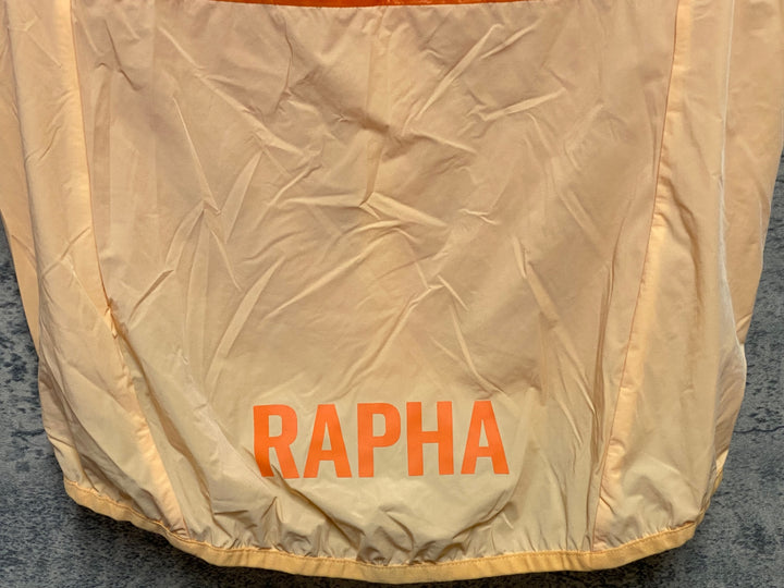 JQ366 ラファ Rapha PRO TEAM INSULATED GILET ジレ サイクルベスト オレンジ M 裏起毛