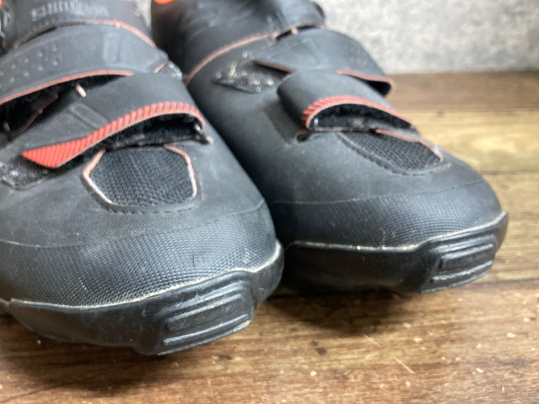 JY084 シマノ SHIMANO ME3 SH-ME300-E ビンディングシューズ EU42 黒赤 2穴