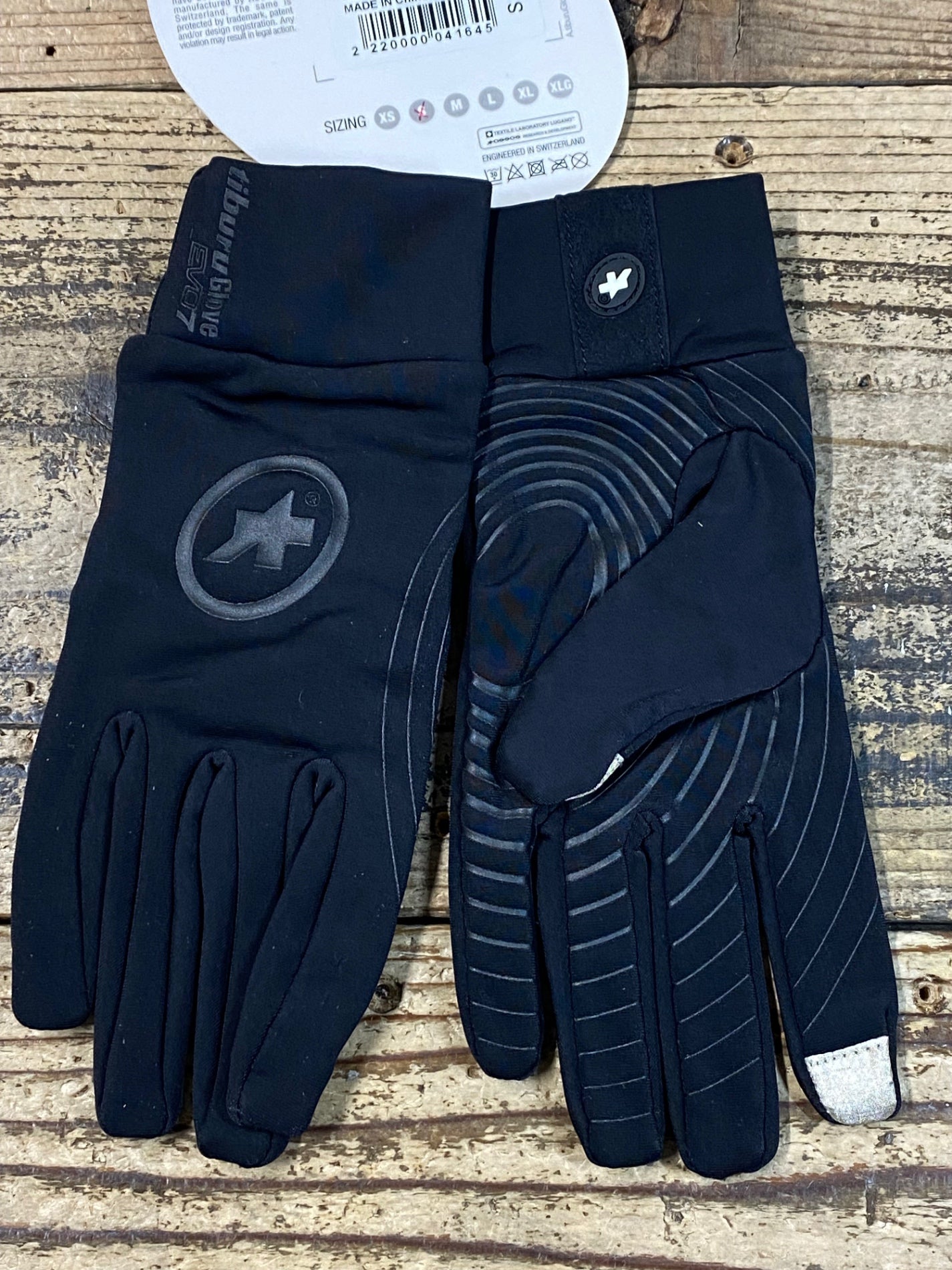 JQ155 アソス assos tiburu Glove EVO7 長指ウィンターグローブ 黒 S
