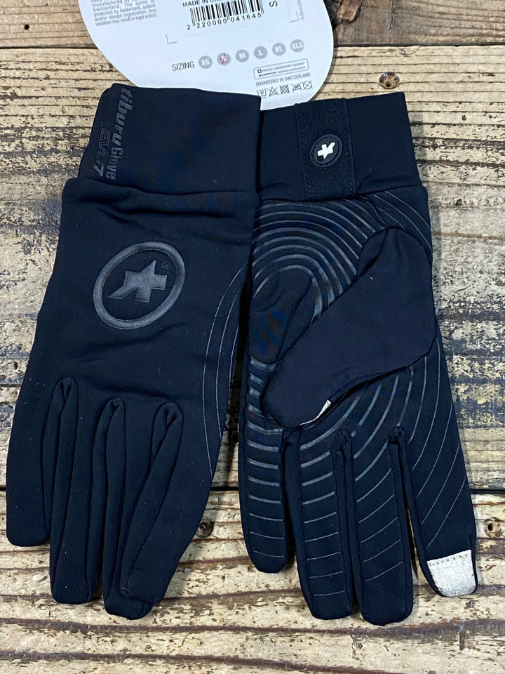 JQ155 アソス assos tiburu Glove EVO7 長指ウィンターグローブ 黒 S 裏起毛