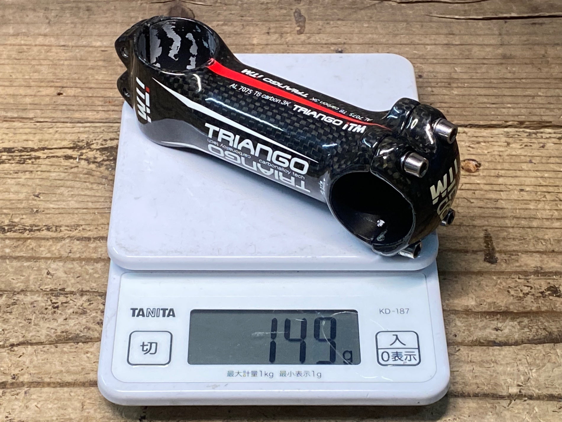 JP064 ITM TRIANGO ステム アルミ カーボンラップ 100mm Φ31.8 OS