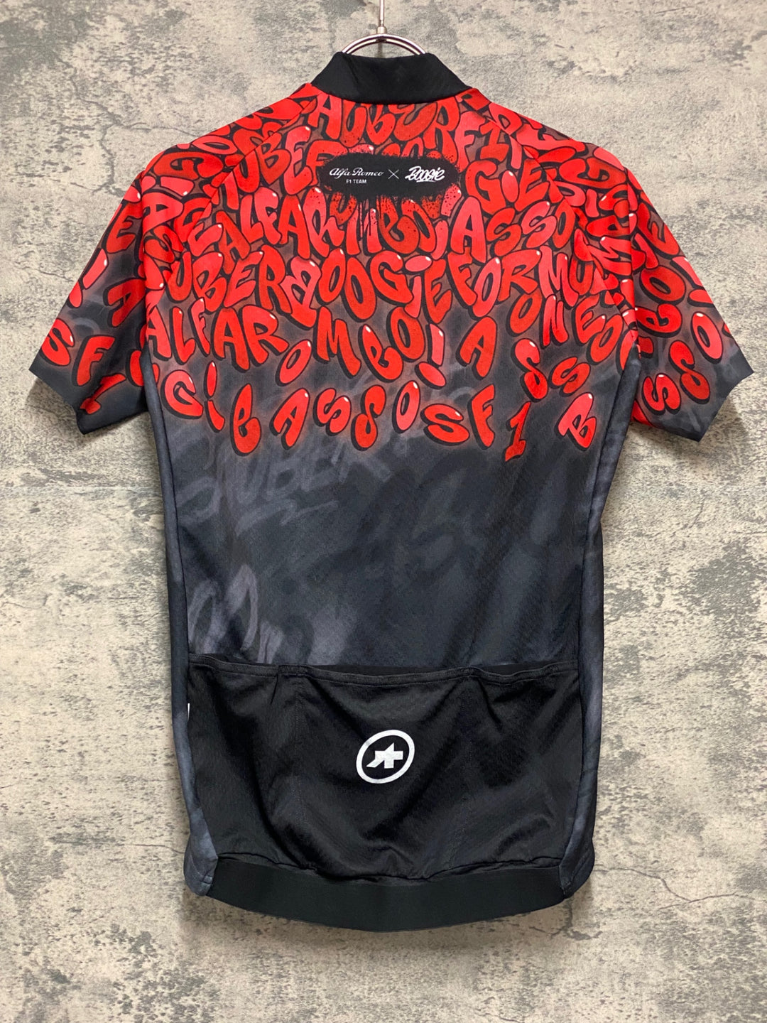 KF518 アソス ASSOS MILLE GT JERSEY C2 BOOGIE X ALFA ROMEO 半袖 サイクルジャージ 赤黒 S
