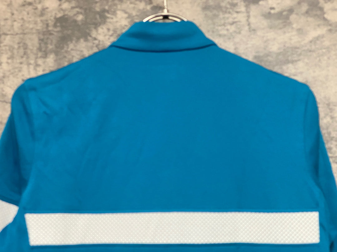 KE387 ラファ Rapha BREVET LIGHTWEIGHT JERSEY 半袖 サイクルジャージ XS 水色 ポケット部傷み
