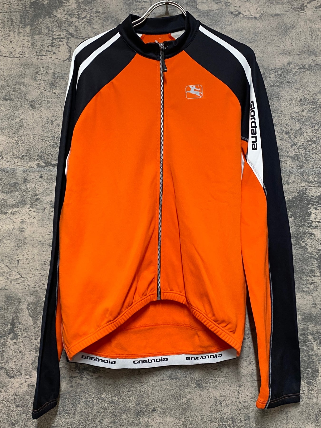 JR166 ジョルダーナ Giordana 長袖サイクルジャージ オレンジ XL 裏