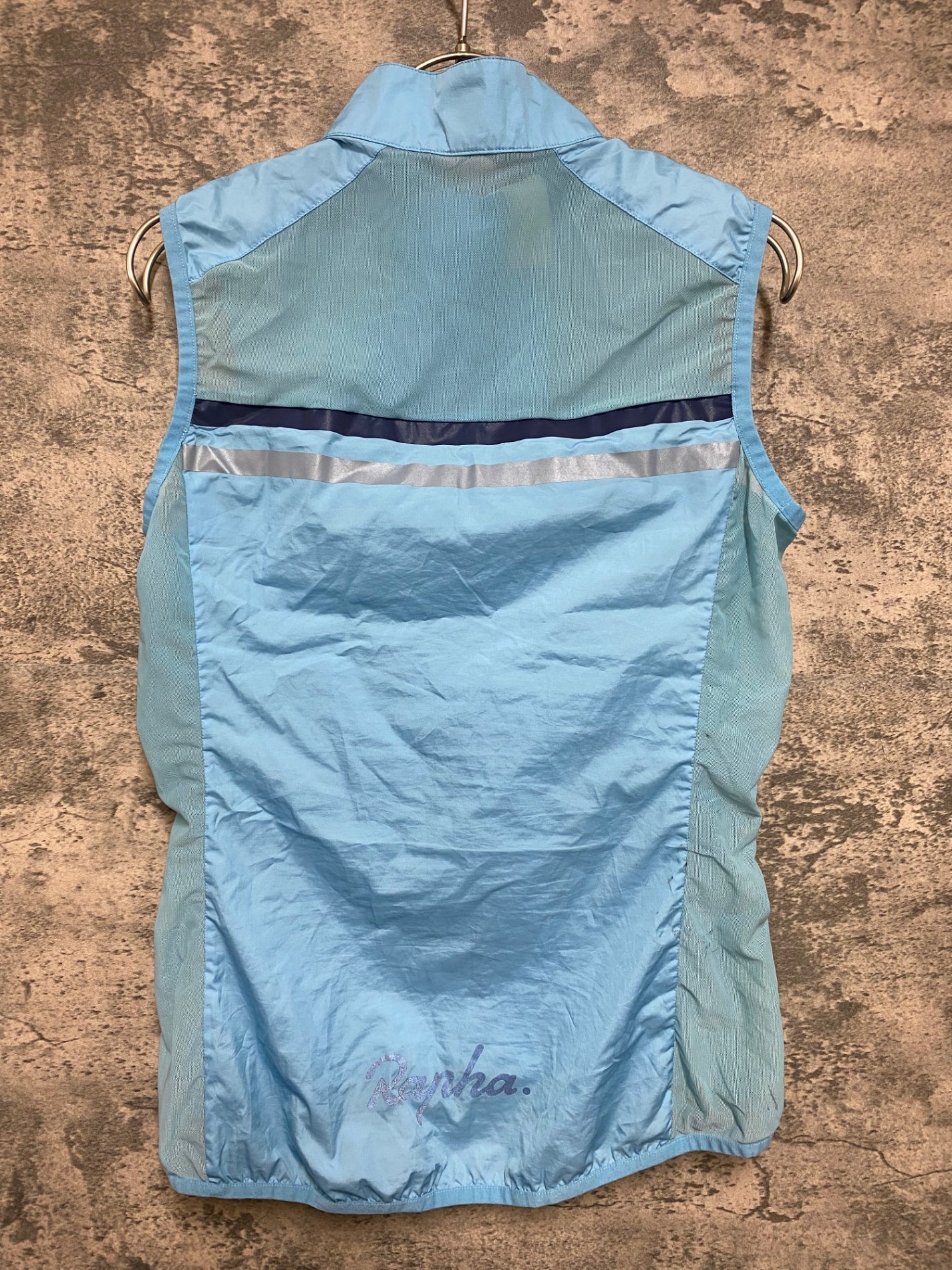 ダイヤグラム 染め フォックス ブルーフォックス ベスト ジレ 裏地総柄 JM660 ラファ Rapha WOMEN'S RAPHA GILET サイクルベスト ジレ 水色 XS