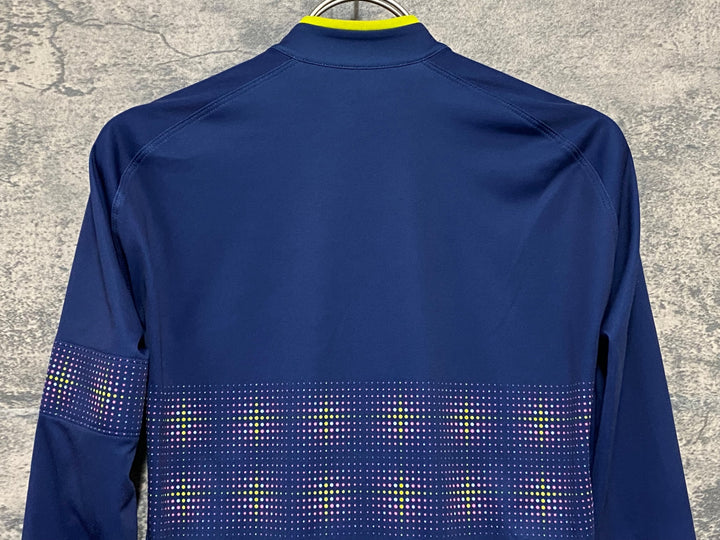 KM423 ラファ Rapha MEN'S LONG SLEEVE CORE JERSEY 長袖 サイクルジャージ 紺 S 裏起毛