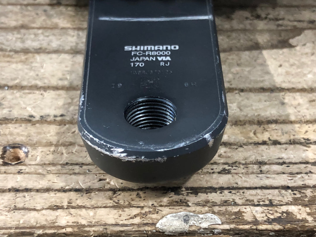 JR014 シマノ SHIMANO アルテグラ ULTEGRA FC-R8000 クランクセット 170mm 52/36T 11S ※ガリ傷