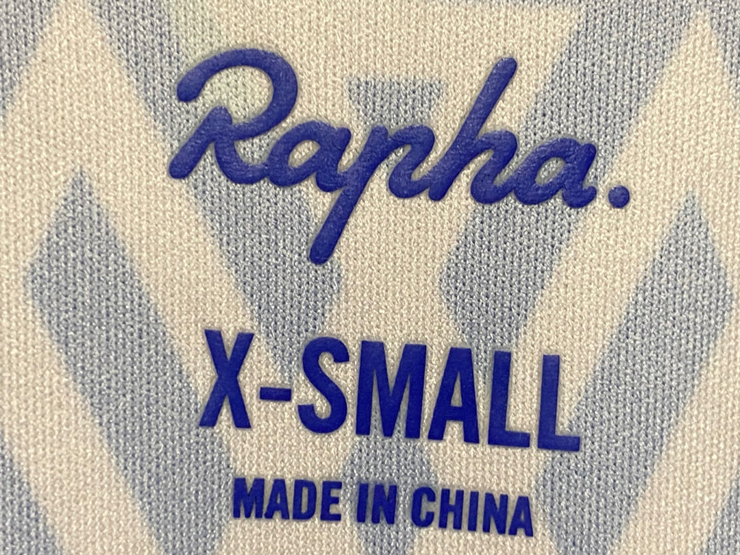 JT899 ラファ Rapha WOMEN'S 100 CORE JERSEY 半袖サイクルジャージ 青 XS ※タバコ臭