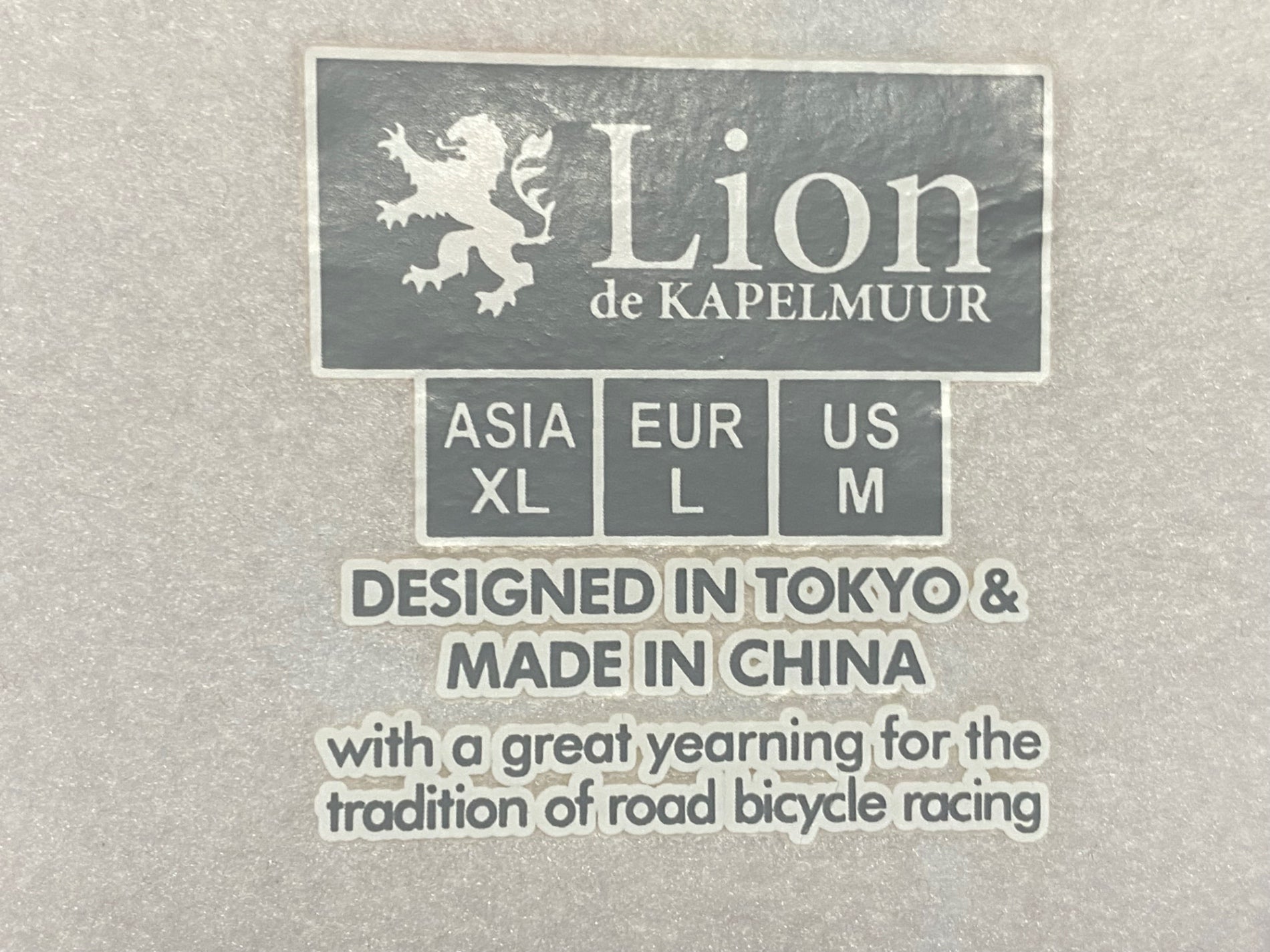 KA123 リオンドカペルミュール Lion de KAPELMUUR 長袖 サイクル