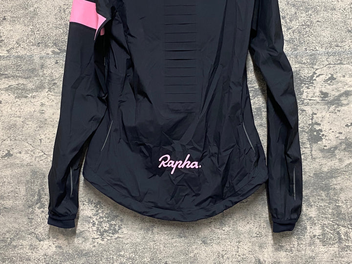 KF593 ラファ Rapha COLLECTOR'S EDITION CLASSIC RAIN JACKET 長袖 レインジャケット 黒 S レディース