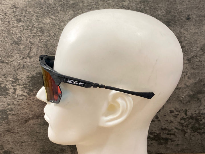 KP306 シーコン SCICON AEROSHADE XL SL2506/RED XL サングラス アイウェア カーボン調 ※汚れ, レンズ割れ