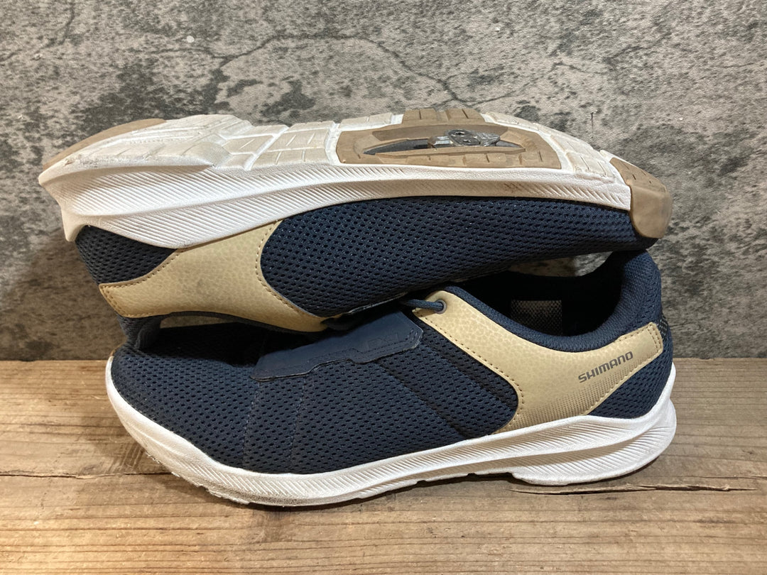 KG872 シマノ SHIMANO EX300 ビンディングシューズ 紺 SPD EU43
