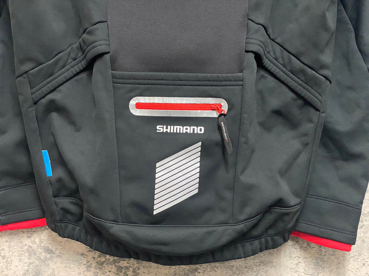 JO067 シマノ SHIMANO 長袖 サイクルジャケット 黒 L 裏起毛