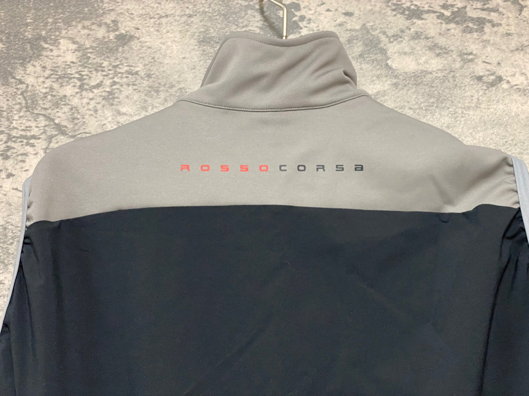 KB403 カステリ CASTELLI ロッソコルサ ROSSO CORSA perfetto ジレ サイクルベスト グレー黒 S GORE-TEX INFINIUM