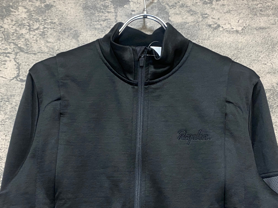 KQ588 ラファ Rapha WINTER JERSEY 長袖 サイクルジャージ 黒 M 裏起毛