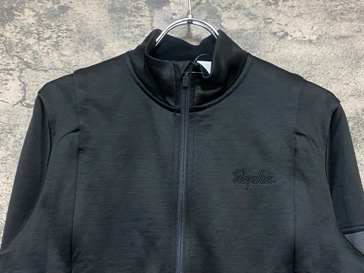 KQ588 ラファ Rapha WINTER JERSEY 長袖 サイクルジャージ 黒 M 裏起毛