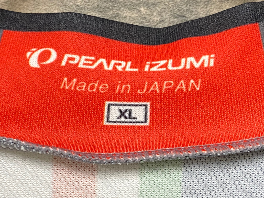 KA053 パールイズミ PEARL iZUMi 半袖 サイクルジャージ 黒 白 XL ※スレ
