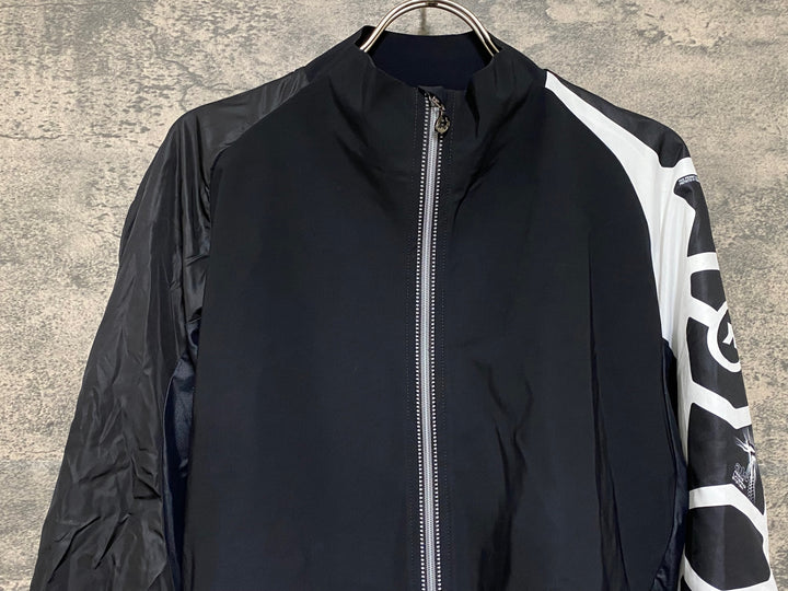 JP396 アソス ASSOS MILLE JACKET EVO7 長袖 サイクルジャケット 黒 白 M 裏起毛