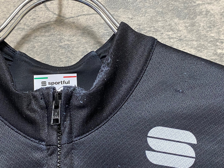 JD439 スポーツフル sportful 長袖サイクルジャージ 黒 Mサイズ 裏起毛
