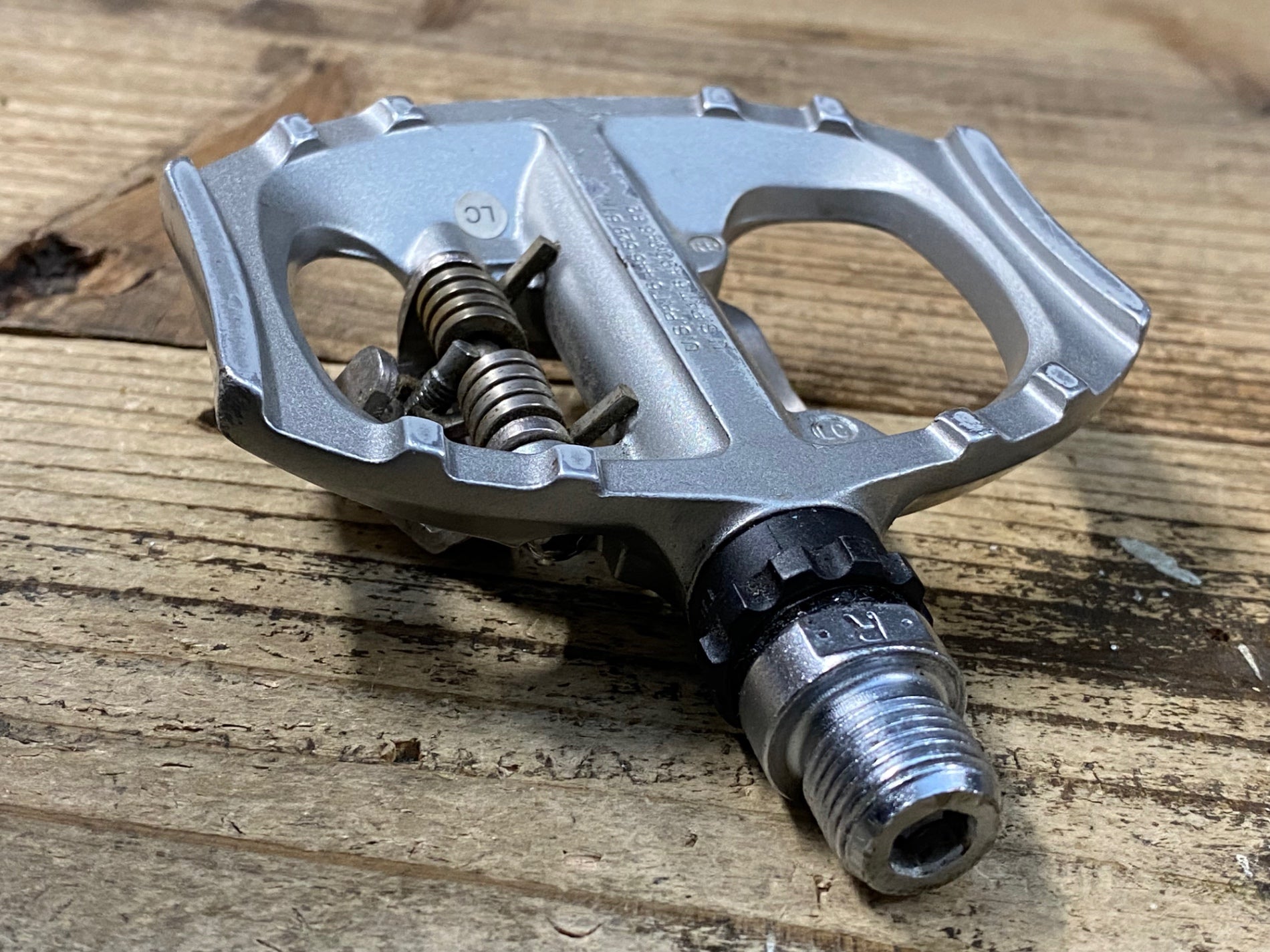 JY466 シマノ SHIMANO PD-A530 ビンディングペダル シルバー SPD 片面