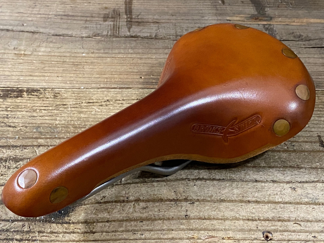KE489 ブルックス BROOKS スウィフト チタニウム SWIFT TITANIUM レザーサドル ブラウン チタンレール