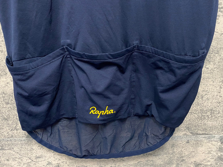 JQ108 ラファ Rapha CLASSIC FLYWEIGHT JERSEY 半袖 サイクルジャージ 紺 XXL