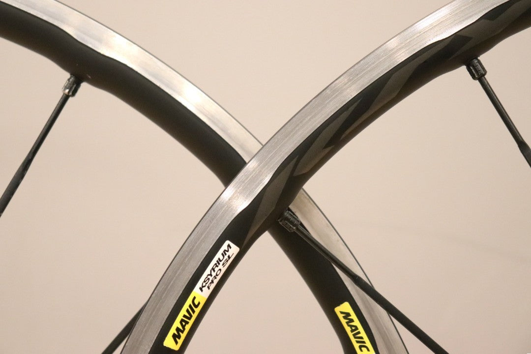 訳アリ マヴィック MAVIC キシリウム KSYRIUM PRO SL アルミ クリンチャー ホイールセット シマノ11/12S 15C 【仙台店】