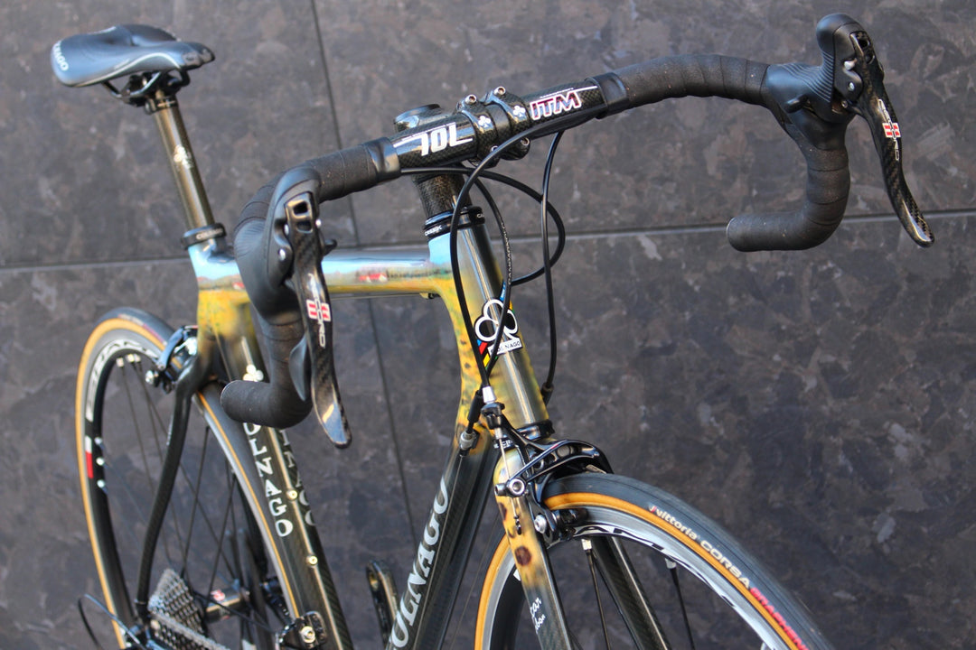 コルナゴ COLNAGO クリスタロ CRISTALLO Sunflowerカラー 2008年モデル カンパニョーロ レコード 11S カーボン ロードバイク 【福岡店】