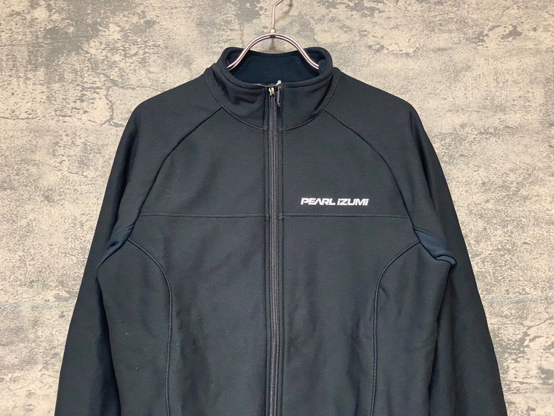 KJ829 パールイズミ PEARL iZUMi 長袖 サイクルジャケット 黒 MEN'S L 裏起毛 赤タグ