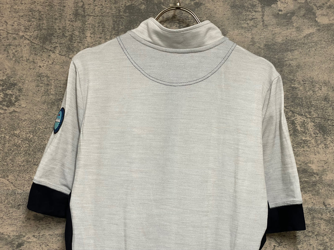 KF093 カフェドシクリステ CAFE DU CYCLISTE EGLANTINE Man 半袖 サイクルジャージ オフホワイト 黒 XL