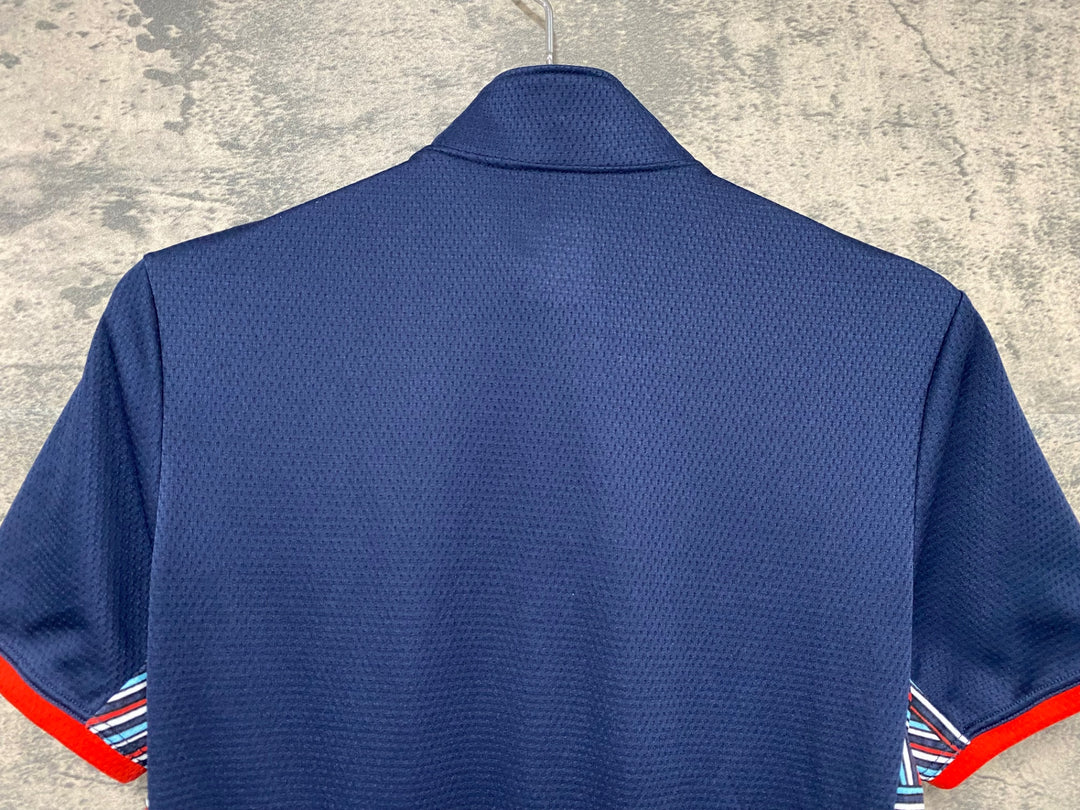 JI623 ルコックスポルティフ le coq sportif 半袖 サイクルジャージ 濃紺 赤 M