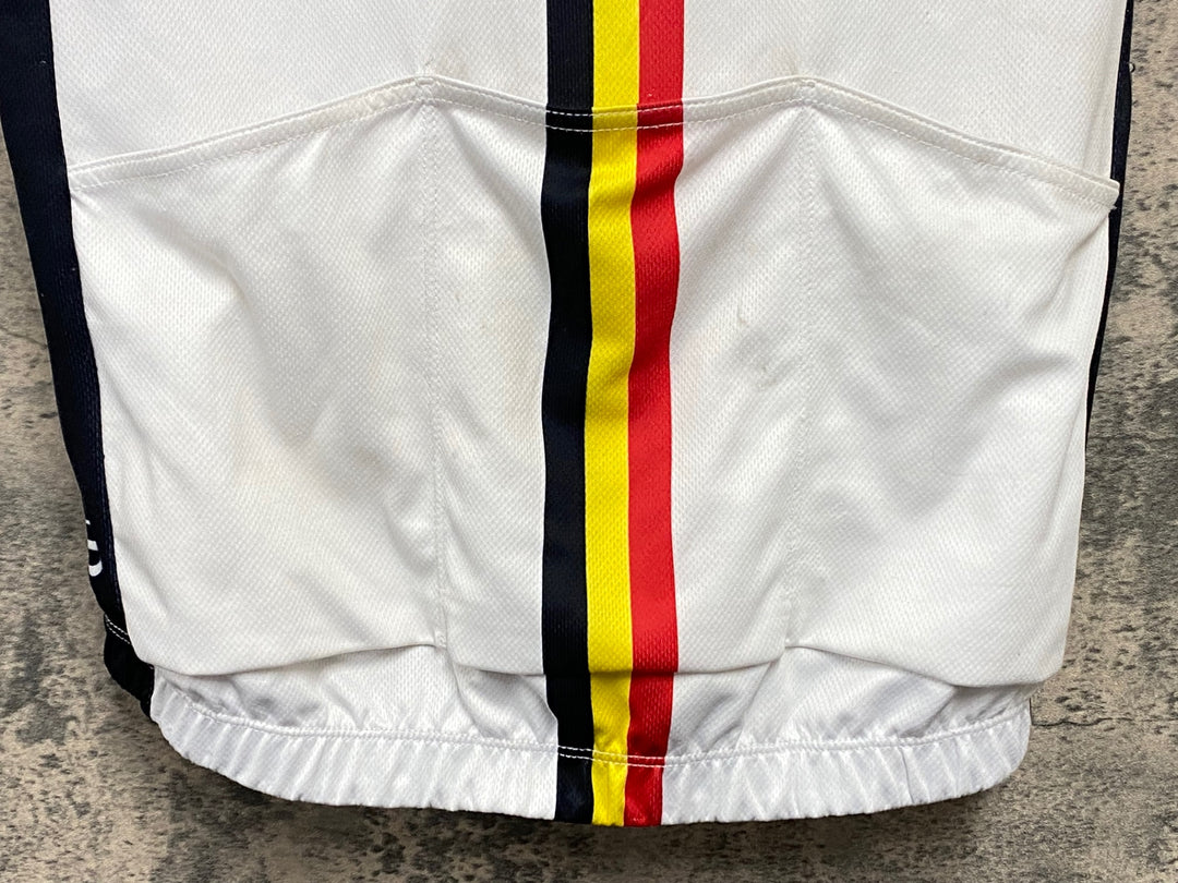JY808 リオンドカペルミュール Lion de KAPELMUUR 半袖 サイクルジャージ 白 M ※擦れ,汚れ