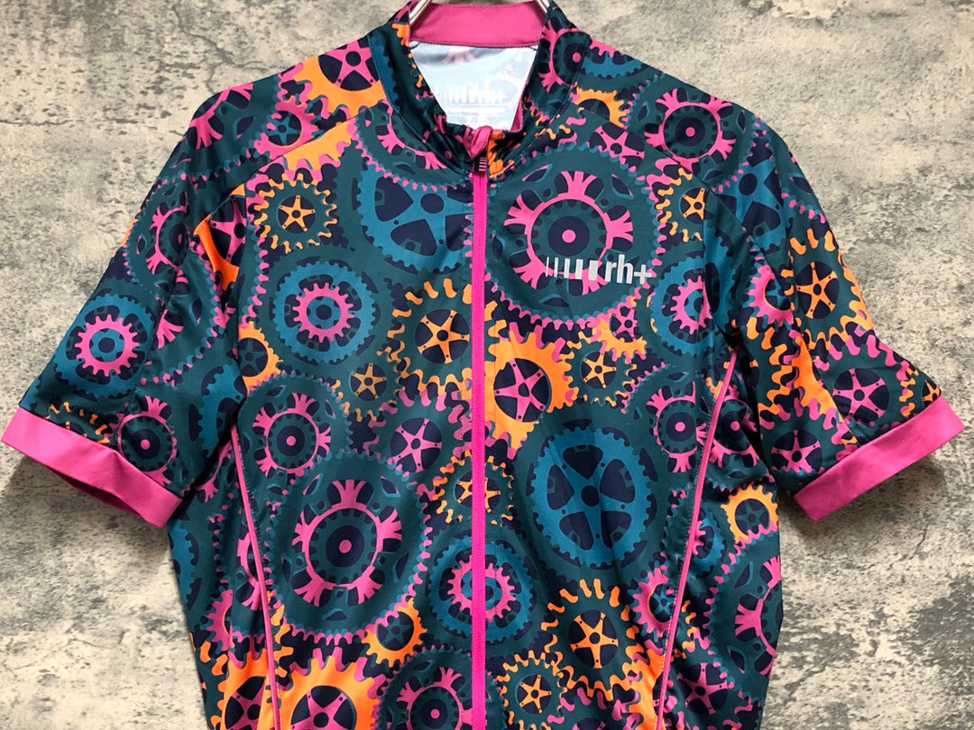 KD758 rh+ 半袖 サイクルジャージ 総柄 USA-XS