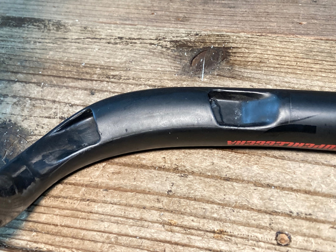 JU277 デダエレメンティ DEDA ELEIMENTI SUPERLEGGERA カーボン ドロップハンドル エンド外-外420mm Φ31.7 ※クランプ痕有り