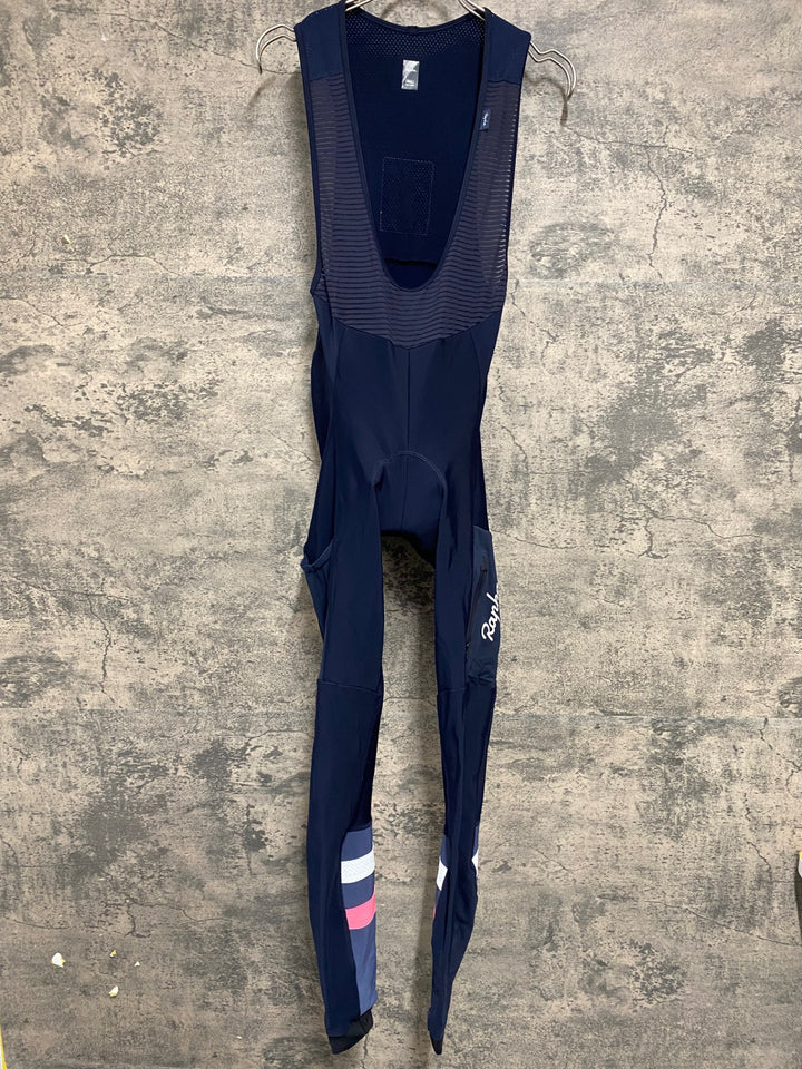 JY121 ラファ Rapha WOMEN'S CARGO WINTER TIGHTS WITH PAD ビブタイツ 裏起毛 レディース 紺 S