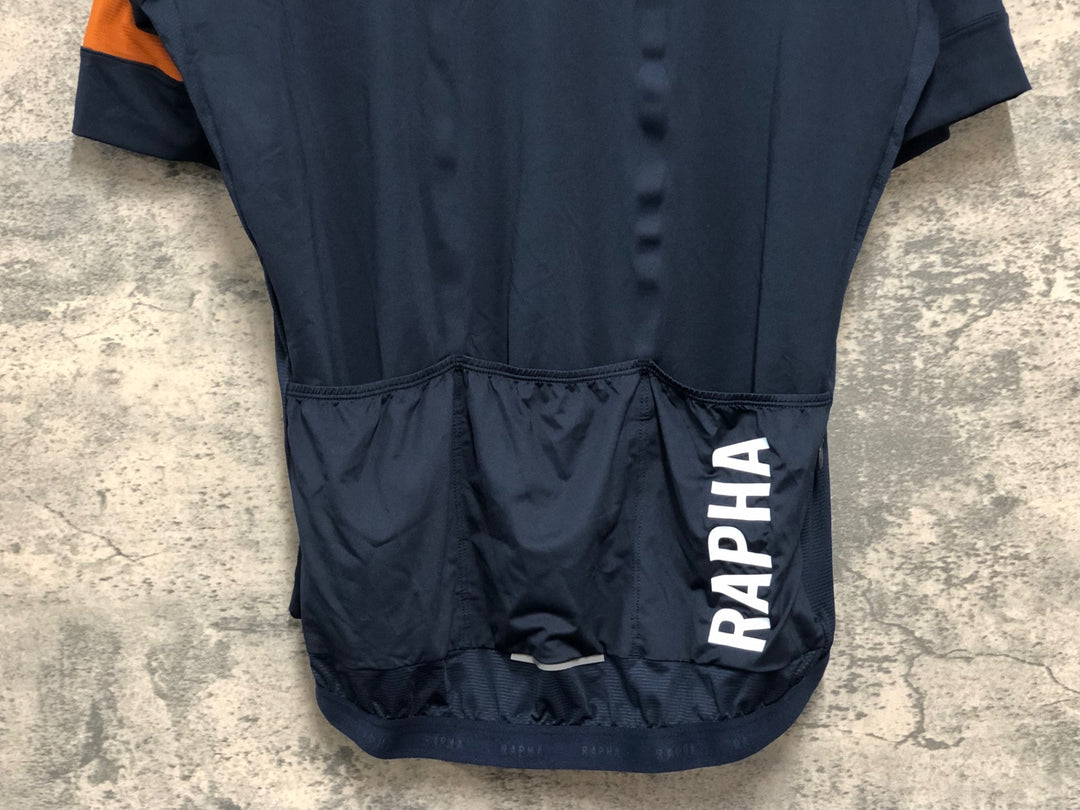 KE043 ラファ Rapha PRO TEAM TRAINING JERSEY Ⅱ 半袖 サイクルジャージ L ※穴空きのためジャンク