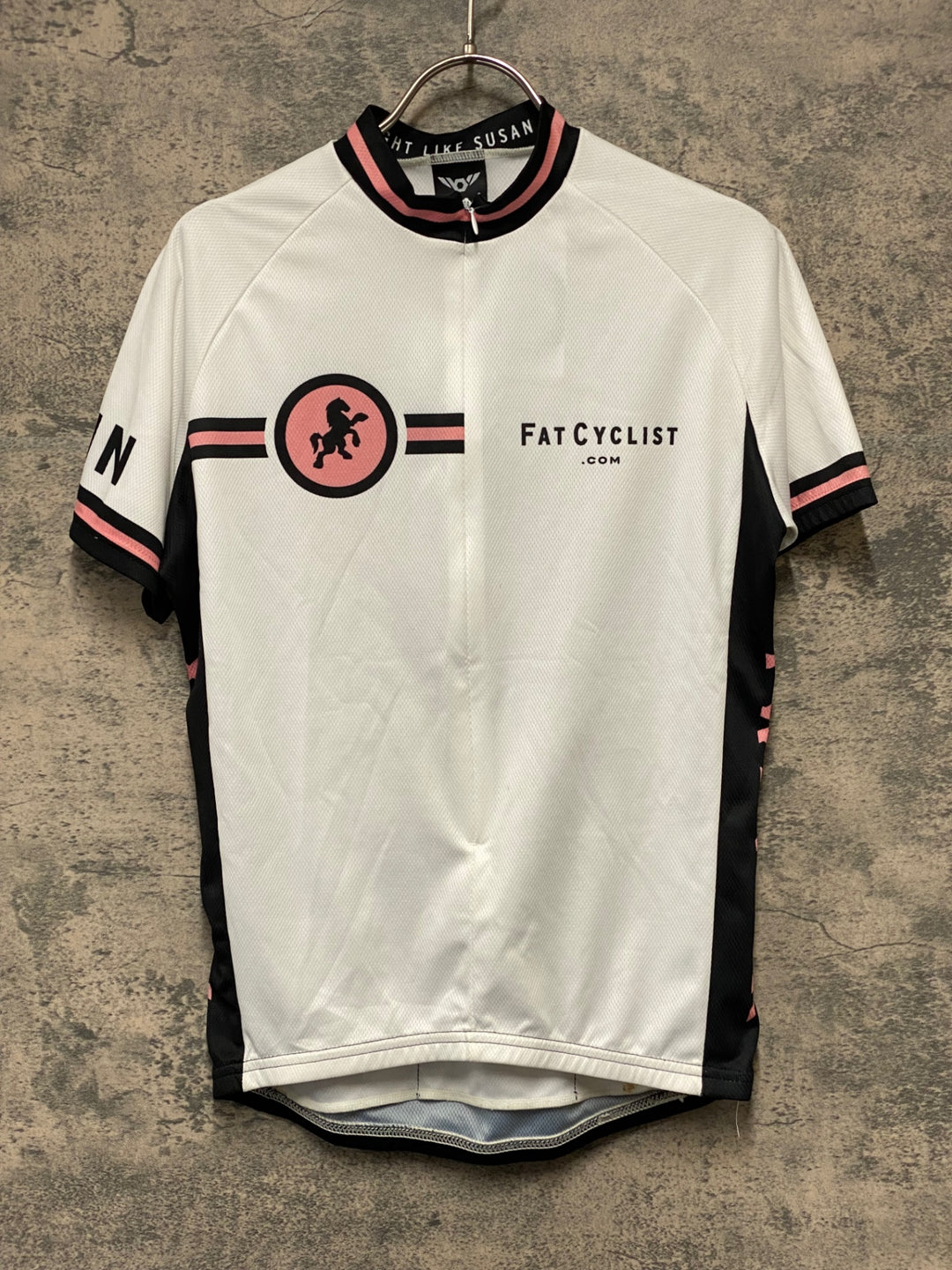 KI155 ツインシックス TWIN SIX 半袖 サイクルジャージ 白 S Fat Cyclist