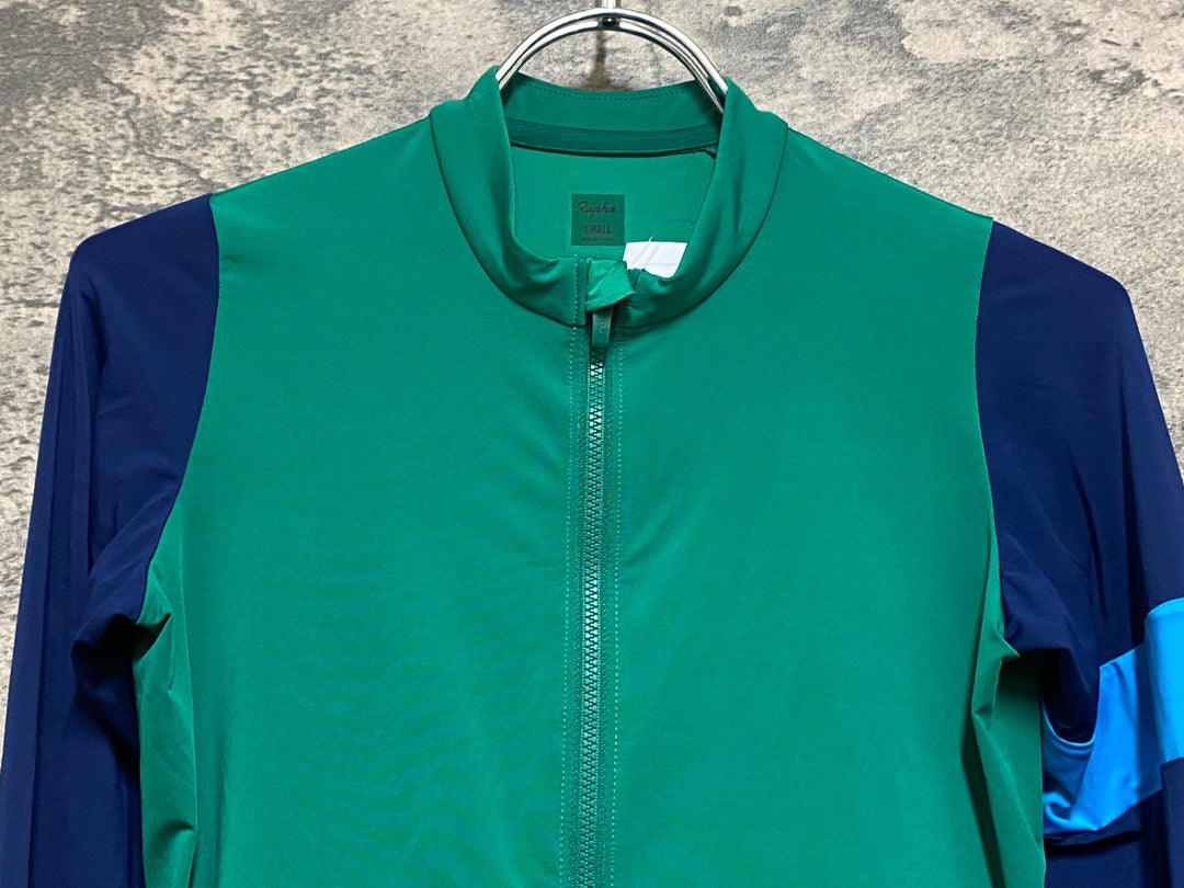 KS155 ラファ Rapha PRO TEAM LONG SLEEVE TRAINING JERSEY 長袖 サイクルジャージ 緑 S