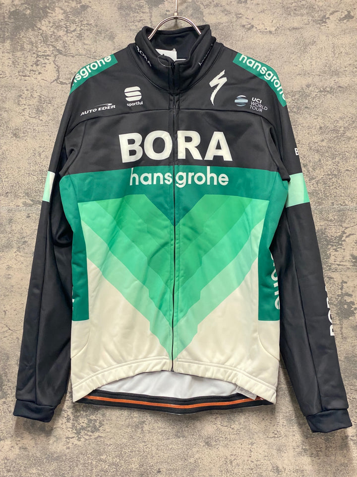 KJ807 スポーツフル sportful 長袖 サイクルジャケット 黒 緑 L 裏起毛