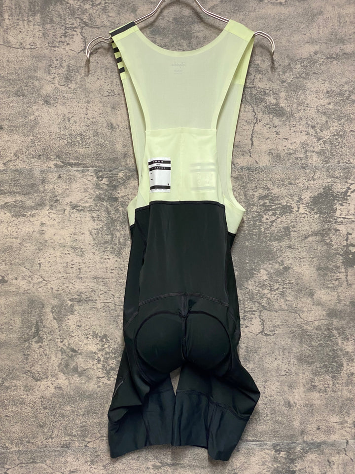 JM521 ラファ Rapha PRO TEAM BIB SHORTS Ⅱ LONG ビブショーツ 黒 黄緑 M ※パッド擦れ