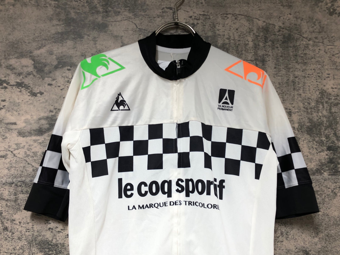 JX335 ルコックスポルティフ le coq sportif 半袖 サイクルジャージ 白 O