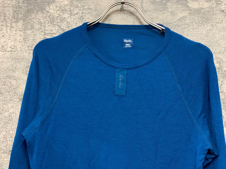 KH913 ラファ Rapha MERINO BASE LAYER LONG SLEEVE 長袖 ベースレイヤー ターコイズ S