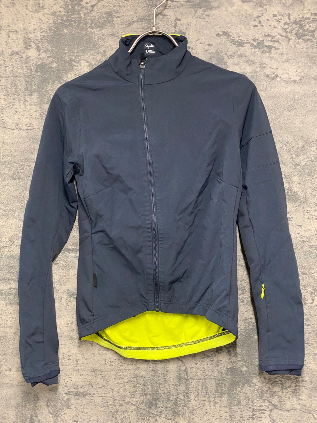 KA233 ラファ Rapha 長袖 サイクルジャケット グレー 黃 XS 裏起毛