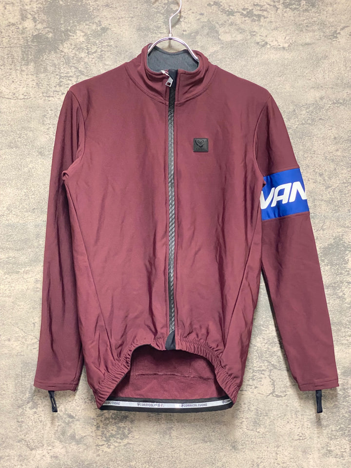 KN175 ピセイ PISSEI 長袖 サイクルジャージ バーガンディ L/4 裏起毛 VANP