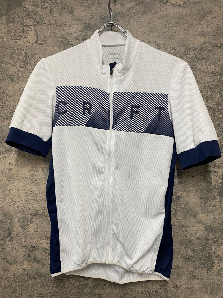 JF607 クラフト CRAFT 半袖 サイクルジャージ 白 L