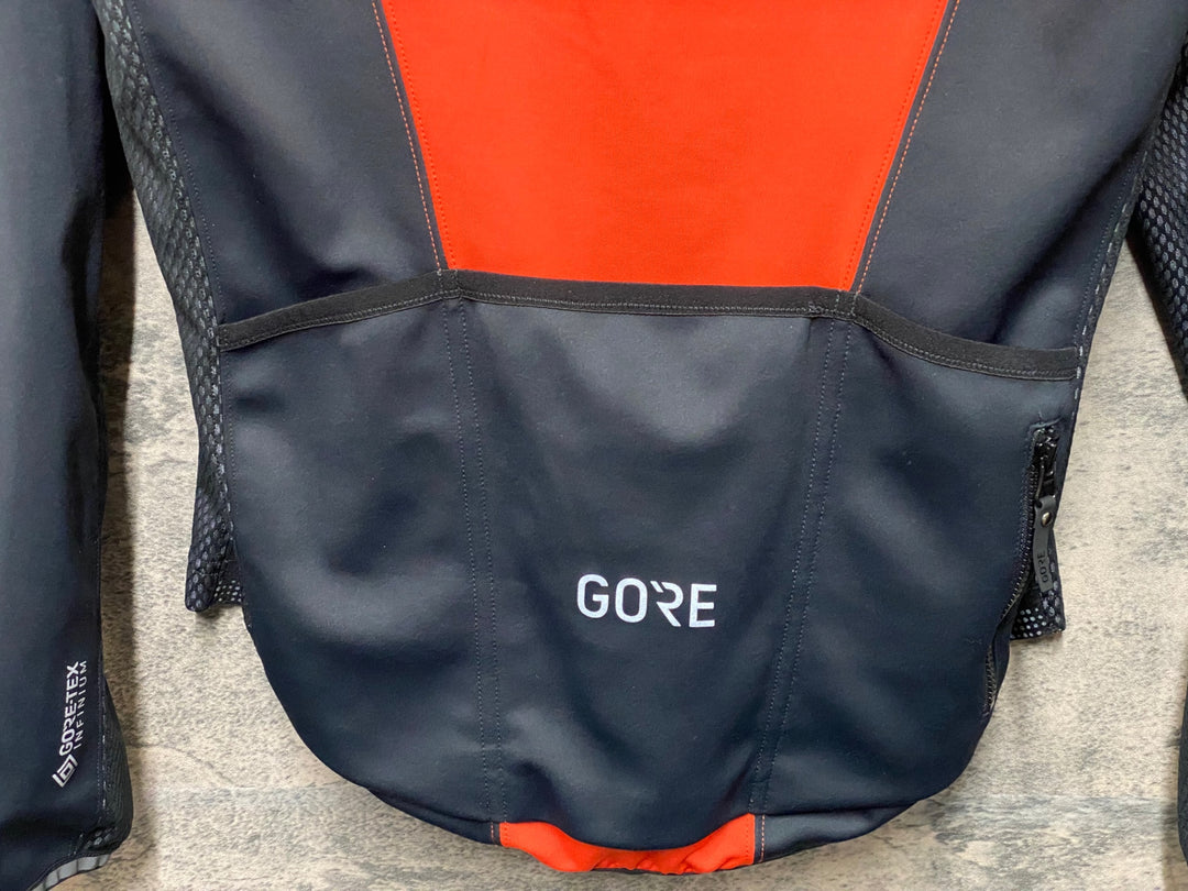 JQ796 ゴア GORE 長袖 サイクルジャケット オレンジ 黒 EU-Lサイズ GORE-TEX INFINIUM