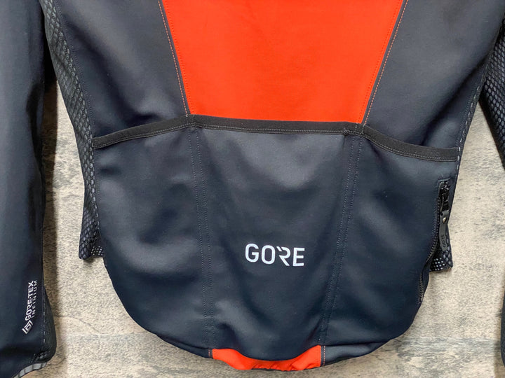 JQ796 ゴア GORE 長袖 サイクルジャケット オレンジ 黒 EU-Lサイズ GORE-TEX INFINIUM