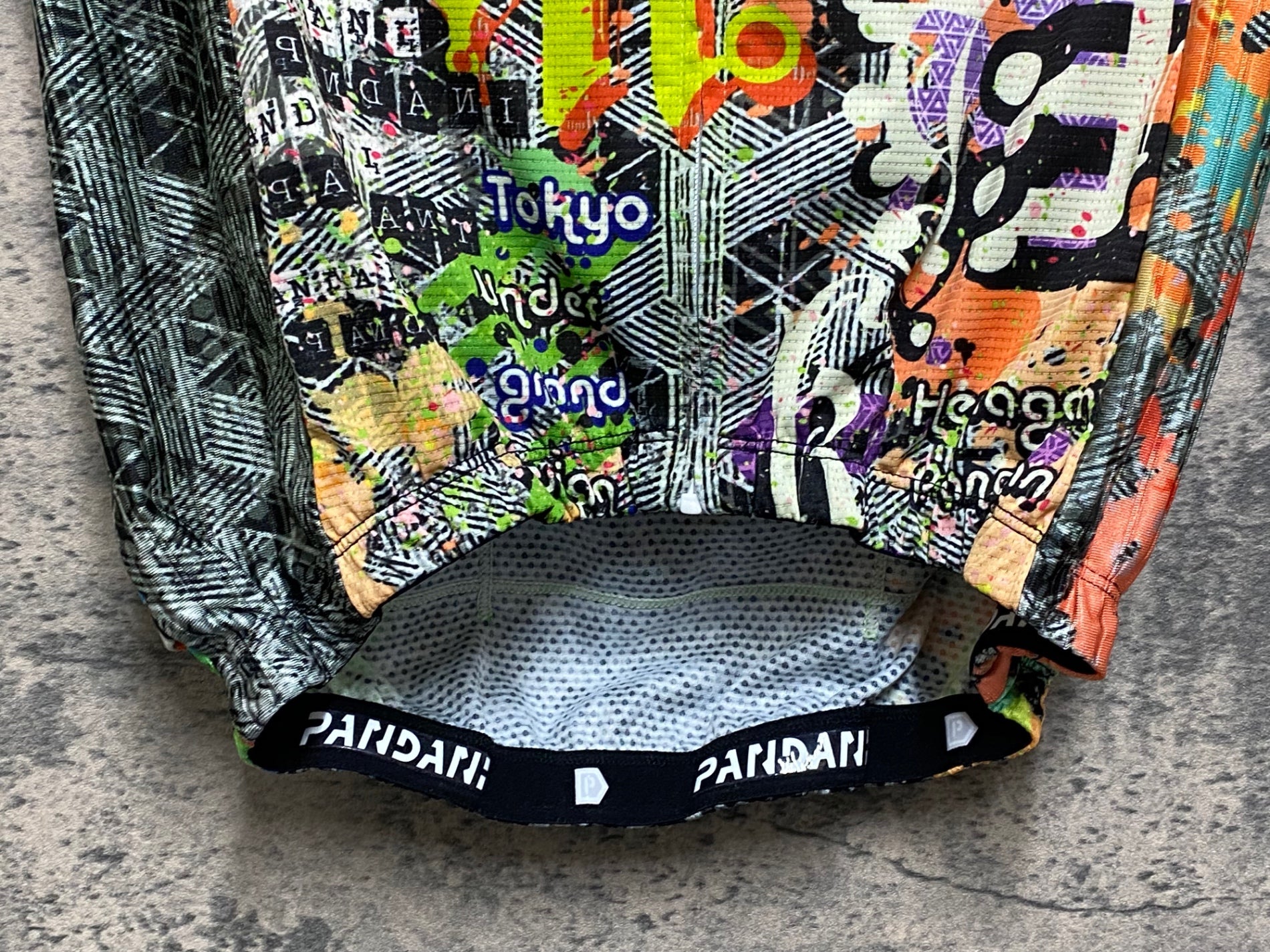 JR205 パンダーニ pandani 半袖サイクルジャージ 黒オレンジ S エアロ