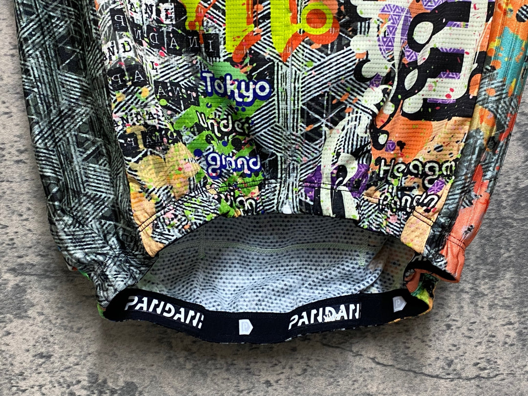 JR205 パンダーニ pandani 半袖サイクルジャージ 黒オレンジ S エアロジャージ