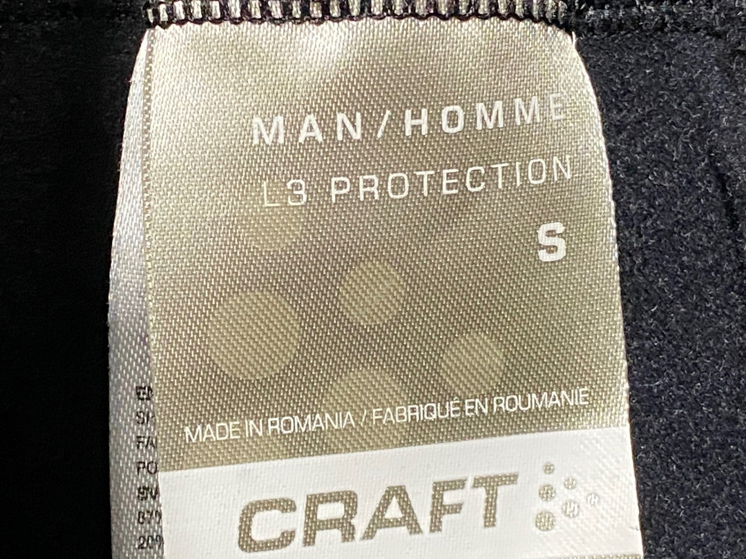 JF427 クラフト CRAFT 裏起毛 ビブタイツ 黒 S